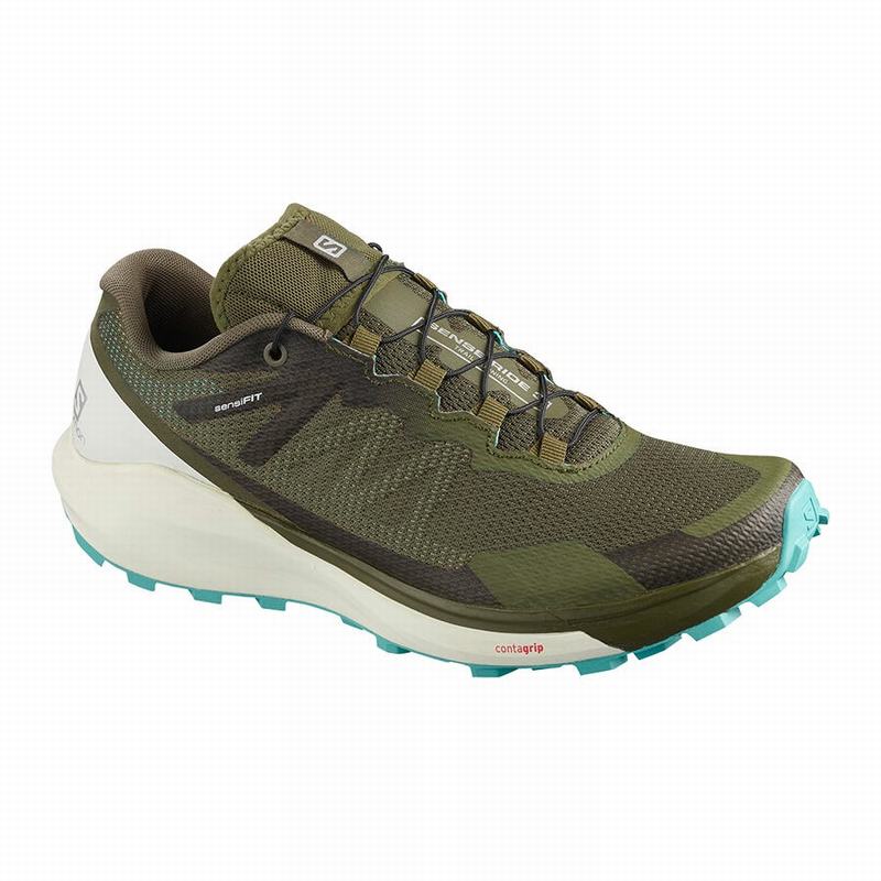 Salomon Israel SENSE RIDE 3 W - Womens Running Shoes - Olive (XQRW-42786)